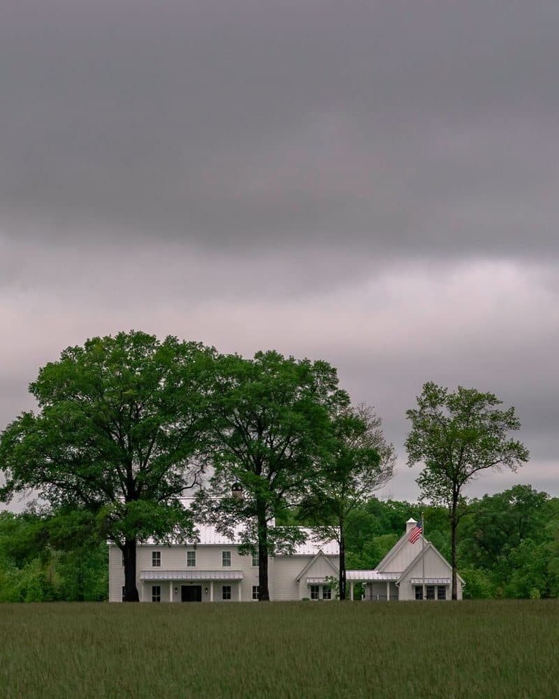 A farmhouse in the Suffolk, Virginia countryside