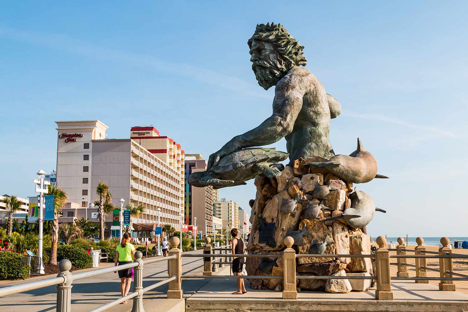 King Neptune statue at the Virginia Beach oceanfront boardwalk
